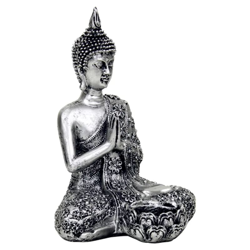 Buddha con portalumino color argento
