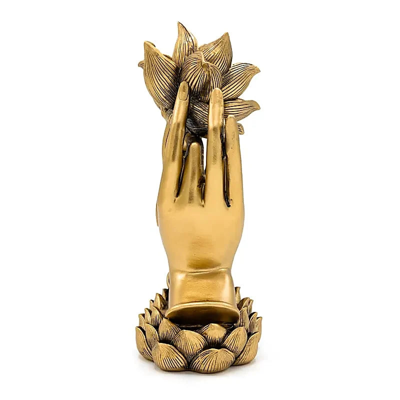 Decorazione mani della Buddha con fiore di  loto
