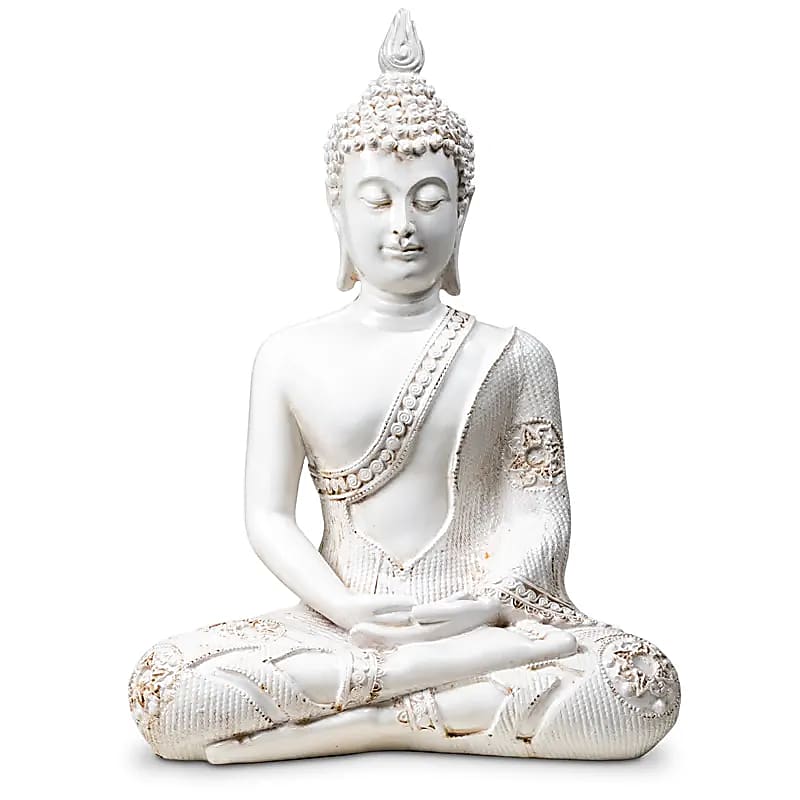 Statua di Buddha Bianca in meditazione Thailanda