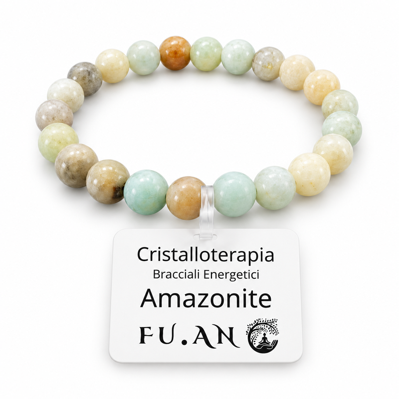 Braccialetto in Pietre di Amazzonite Elastico