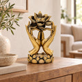 Decorazione mani della Buddha con fiore di  loto