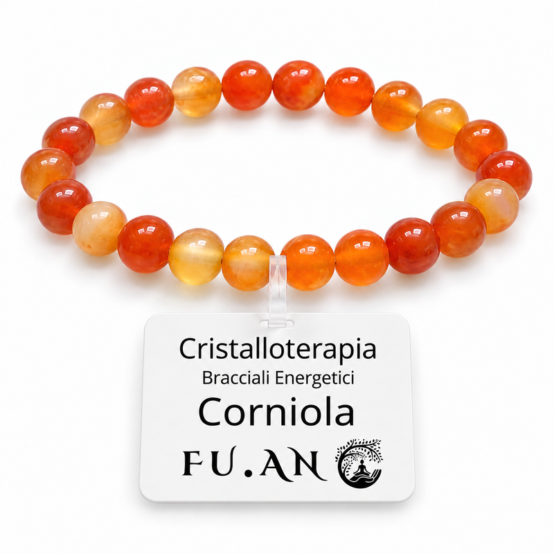 Braccialetto in Pietre di Corniola Elastico