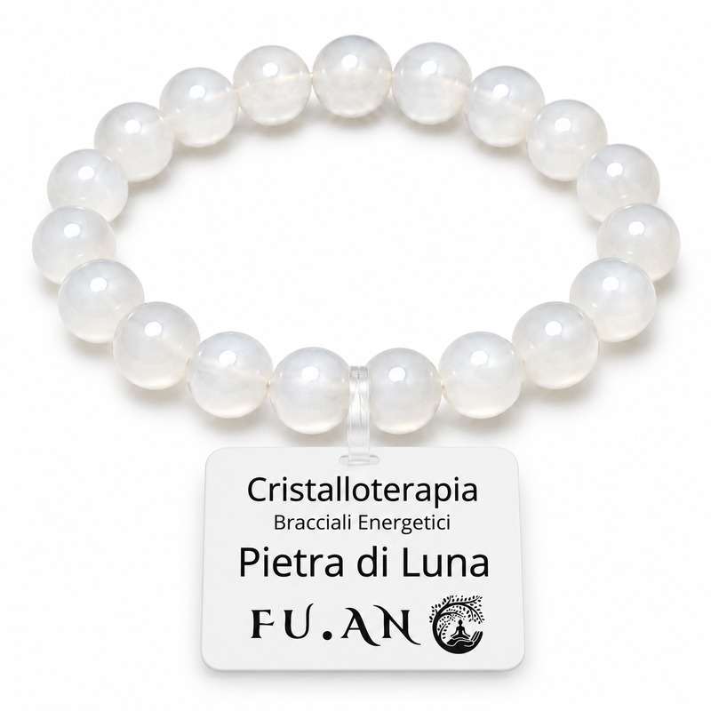 Braccialetto in Pietre di Pietra Di Luna Elastico