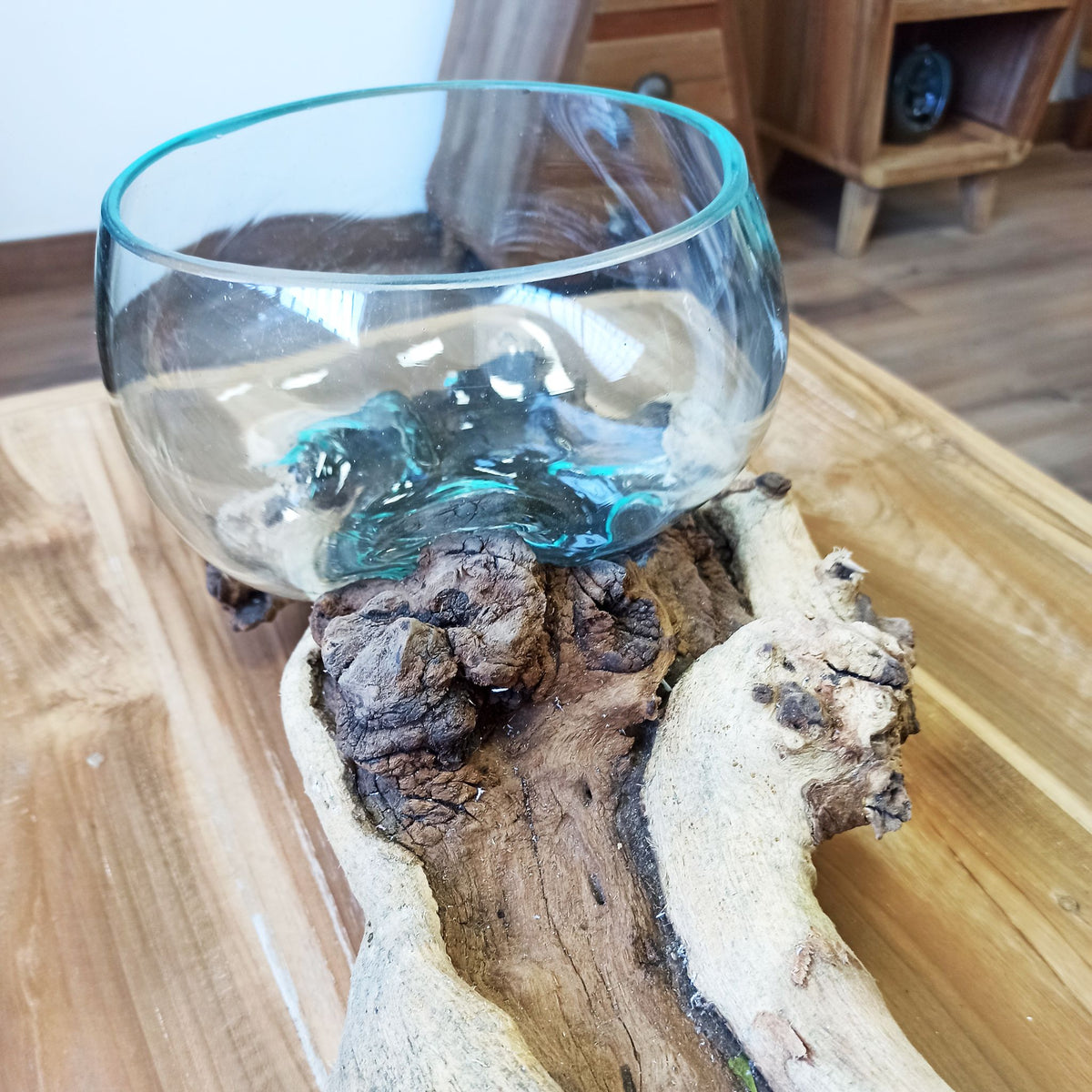 Vaso Vetro soffiato su supporto doppio XLarge - 70 cm