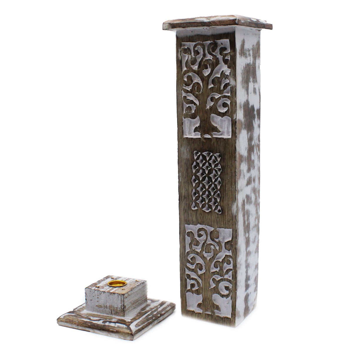 Porta incenso sbiancato - Torre del fumo
