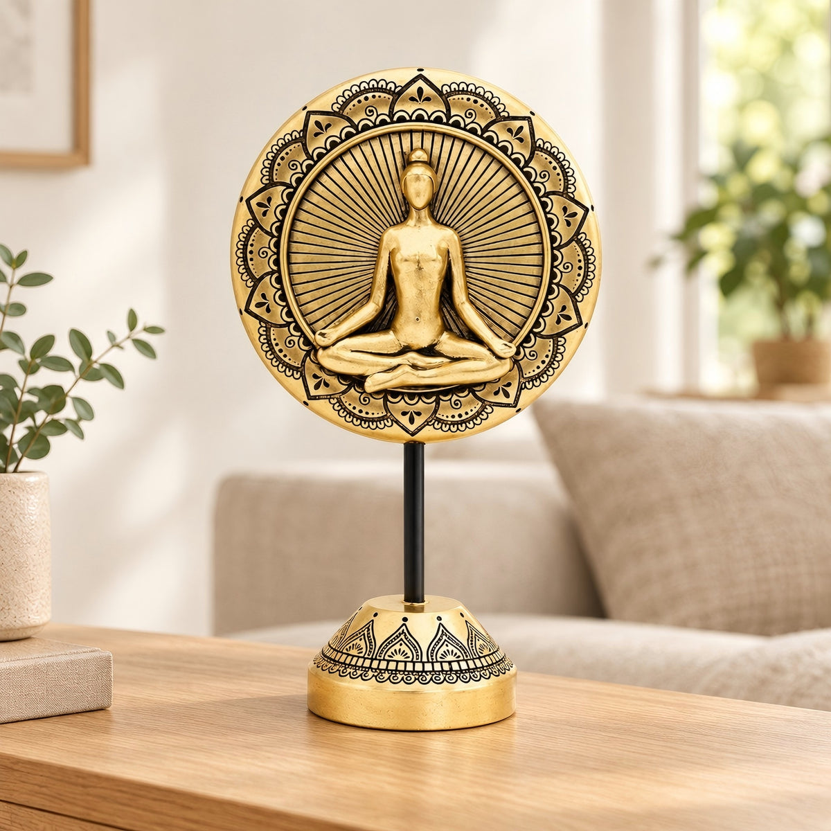 Decorazione meditazione yoga mandala su base