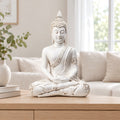 Statua di Buddha Bianca in meditazione Thailanda
