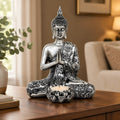 Buddha con portalumino color argento
