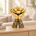 Decorazione Mani con Fiore di Loto Dorato
