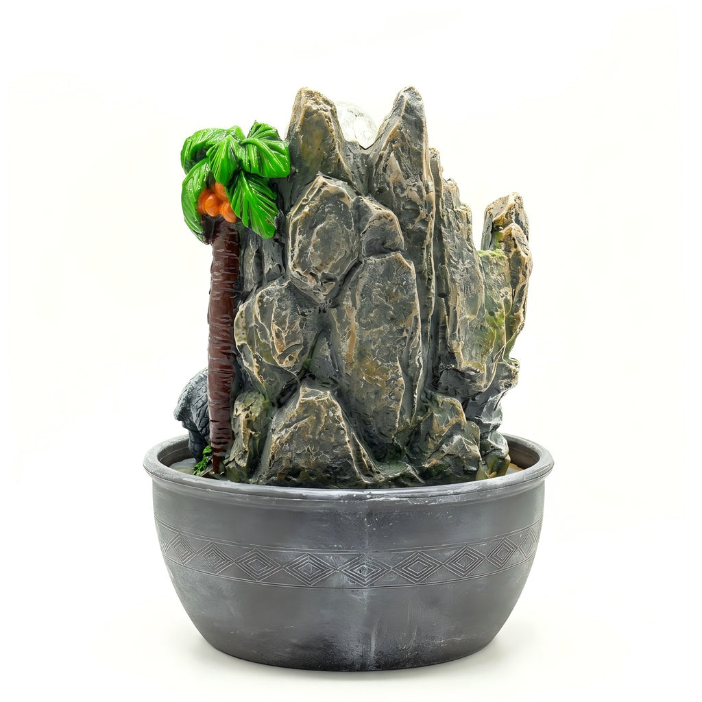 Fontana da tavolo  Elefanti e palma