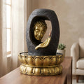 Fontana da tavolo Buddha dorato e Vitarka Mudra
