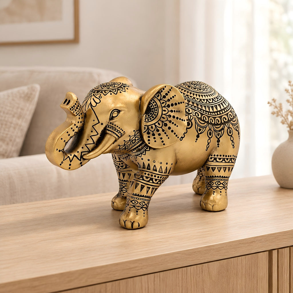 Decorazione elefante dorato